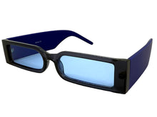 Space Futuristic Robotic Cyclops Modern Contemporary SUNGLASSES Sleek Blue Frame 9262