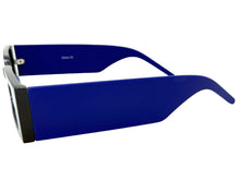 Space Futuristic Robotic Cyclops Modern Contemporary SUNGLASSES Sleek Blue Frame 9262
