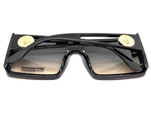 Oversized Luxury Hip Hop Shield Style SUNGLASSES Large Black & Gold Frame 5421