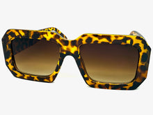 Classic Vintage Retro Style SUNGLASSES Thick Square Tortoise Frame - Brown Lens 75005
