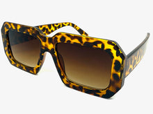 Classic Vintage Retro Style SUNGLASSES Thick Square Tortoise Frame - Brown Lens 75005
