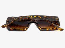 Classic Vintage Retro Style SUNGLASSES Thick Square Tortoise Frame - Brown Lens 75005