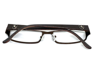 Classy Contemporary Modern Style Clear Lens EYEGLASSES Bronze Fashion Frame 1215