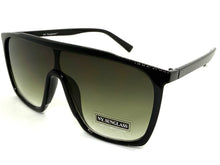 Oversized Modern Rerto Shield Style SUNGLASSES Large Black Frame 6984