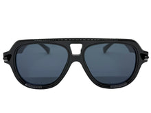 Classic Vintage Retro Style SUNGLASSES Large Black Frame - Dark Lens 80595