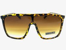 Oversized Modern Rerto Shield Style SUNGLASSES Large Tortoise Frame 6984