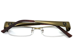 Classy Contemporary Modern Style Clear Lens EYEGLASSES Bronze Fashion Frame 1214