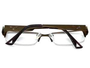 Classy Contemporary Modern Style Clear Lens EYEGLASSES Bronze Fashion Frame 1207