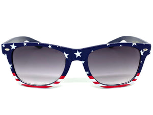 Classic Vintage Retro Style SUNGLASSES Patriotic USA Flag Frame W465