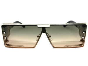 Classic Hardcore Luxury Hip Hop Rapper Pimp Style SUNGLASSES Silver Frame 79004