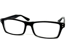 Classy Modern Contemporary Style READING GLASSES READERS Black Frame Lens Strength +2.00