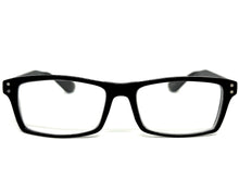 Classy Modern Contemporary Style READING GLASSES READERS Black Frame Lens Strength +2.00