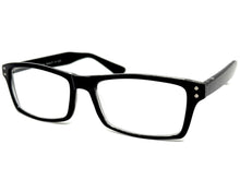 Classy Modern Contemporary Style READING GLASSES READERS Black Frame Lens Strength +2.00