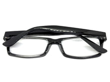 Classy Modern Contemporary Style READING GLASSES READERS Black Frame Lens Strength +2.00