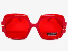 Oversized Retro Hip Hop Style SUNGLASSES Large Square Red Frame 4744