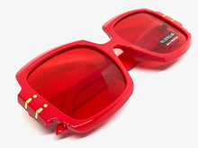 Oversized Retro Hip Hop Style SUNGLASSES Large Square Red Frame 4744