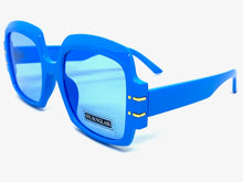 Oversized Retro Hip Hop Style SUNGLASSES Large Square Blue Frame 4744