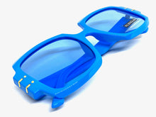 Oversized Retro Hip Hop Style SUNGLASSES Large Square Blue Frame 4744