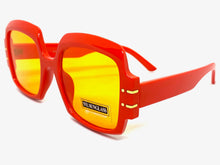 Oversized Retro Hip Hop Style SUNGLASSES Large Square Orange Frame 4744