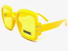 Oversized Retro Hip Hop Style SUNGLASSES Large Square Yellow Frame 4744