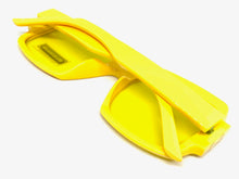 Oversized Retro Hip Hop Style SUNGLASSES Large Square Yellow Frame 4744