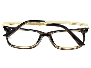 Classic Vintage Retro Style READING GLASSES READERS Brown Frame Lens Strength +1.50