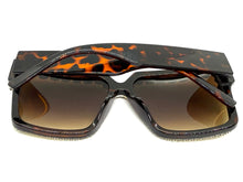 Oversized Exaggerated Retro Style Bling Sunglasses Large Tortoise Frame with Sparkling Rhinestones 3253