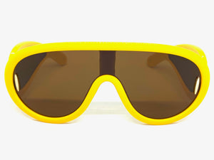 Oversized Modern Retro Shield Style SUNGLASSES Large Green Frame 3020
