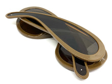 Oversized Modern Retro Shield Style SUNGLASSES Large Brown Frame 3020