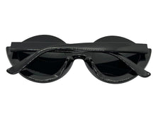 Oversized Exaggerated Classic Retro Cat Eye Style SUNGLASSES Bling Black Frame - Dark Lens 8120
