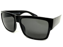 Classic Vintage Retro Hardcore Biker Gangster Style SUNGLASSES Thick Square Black Frame - Dark Lens 7232