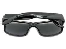 Classic Vintage Retro Hardcore Biker Gangster Style SUNGLASSES Thick Square Black Frame - Dark Lens 7232