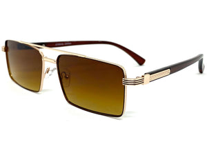 Classic Contemporary Modern Designer Style SUNGLASSES Gold Frame 2095