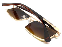 Classic Contemporary Modern Designer Style SUNGLASSES Gold Frame 2095