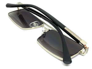 Classic Contemporary Modern Designer Style SUNGLASSES Silver Frame 2095