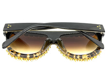 Oversized Exaggerated Retro Shield Style Bling Sunglasses Large Black Frame with Sparkling Rhinestones 6618 (Copy)
