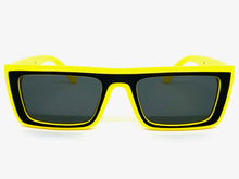 Classic Modern Retro Style SUNGLASSES Yellow Frame - Dark Lens 1240