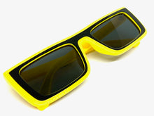 Classic Modern Retro Style SUNGLASSES Yellow Frame - Dark Lens 1240