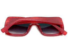 Oversized Exaggerated Retro Style Bling Sunglasses Large Red Frame with Sparkling Rhinestones 3250