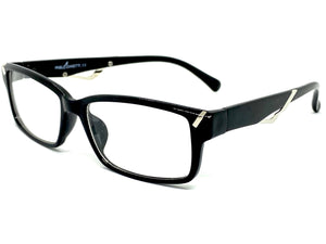 Classy Contemporary Modern Style Clear Lens EYEGLASSES Black Fashion Frame 1427