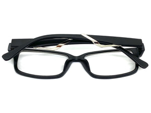 Classy Contemporary Modern Style Clear Lens EYEGLASSES Black Fashion Frame 1427