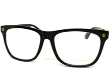 Classic Vintage Retro Style READING GLASSES READERS Black Frame Gold Cross Lens Strength +2.75