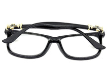 Classic Vintage Retro Style READING GLASSES READERS Black Frame Gold Cross Lens Strength +2.75