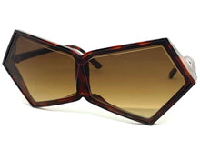 Exaggerated Modern Retro Futuristic Style SUNGLASSES Funky Tortoise Frame 2175