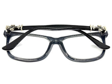 Classic Vintage Retro Style READING GLASSES READERS Black Frame Silver Cross Lens Strength +1.50