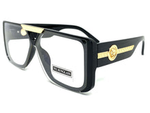 Classic Luxury Modern Retro Hip Hop Style Clear Lens EYEGLASSES Black Frame 8036