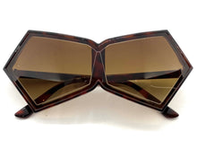 Exaggerated Modern Retro Futuristic Style SUNGLASSES Funky Tortoise Frame 2175