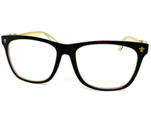 Classic Vintage Retro Style READING GLASSES READERS Brown Frame Gold Cross Lens Strength +2.00