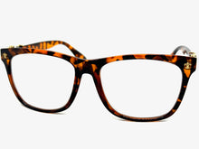 Classic Vintage Retro Style READING GLASSES READERS Tortoise Frame Gold Cross Lens Strength +2.25
