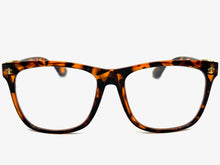 Classic Vintage Retro Style READING GLASSES READERS Tortoise Frame Gold Cross Lens Strength +2.25